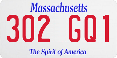 MA license plate 302GQ1