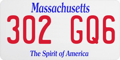 MA license plate 302GQ6