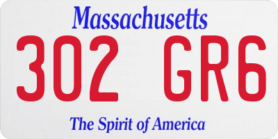 MA license plate 302GR6