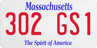MA license plate 302GS1