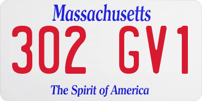 MA license plate 302GV1