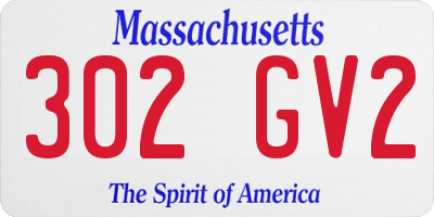 MA license plate 302GV2