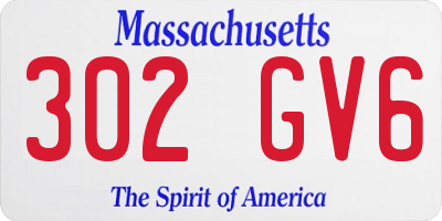 MA license plate 302GV6