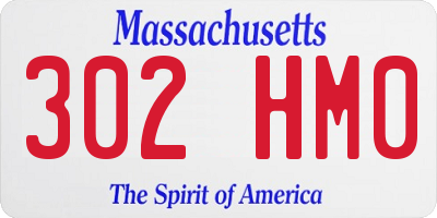 MA license plate 302HM0
