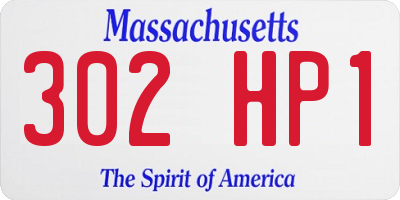 MA license plate 302HP1