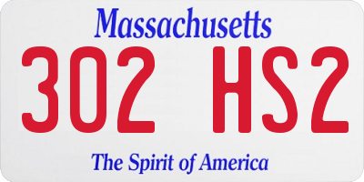 MA license plate 302HS2