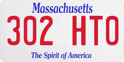MA license plate 302HT0