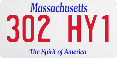 MA license plate 302HY1