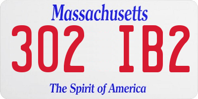 MA license plate 302IB2