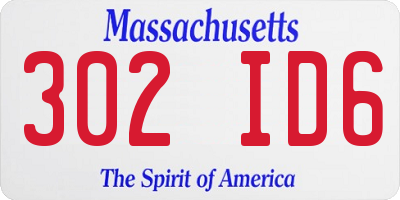 MA license plate 302ID6