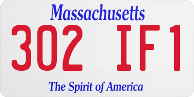 MA license plate 302IF1