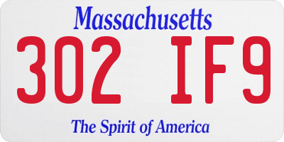MA license plate 302IF9