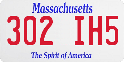 MA license plate 302IH5