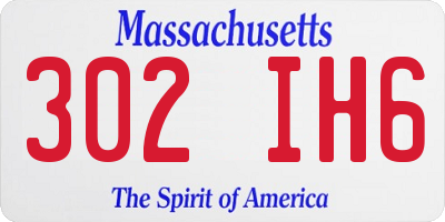 MA license plate 302IH6
