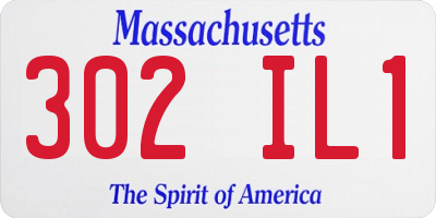 MA license plate 302IL1