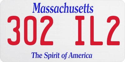 MA license plate 302IL2