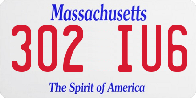 MA license plate 302IU6