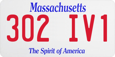 MA license plate 302IV1