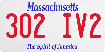 MA license plate 302IV2