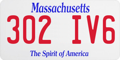 MA license plate 302IV6