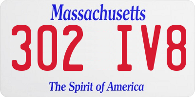 MA license plate 302IV8