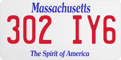 MA license plate 302IY6