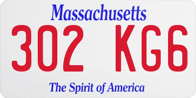 MA license plate 302KG6