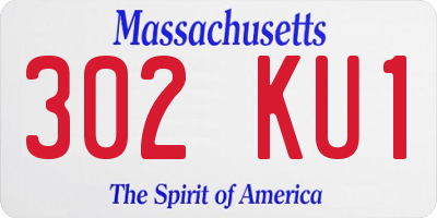MA license plate 302KU1