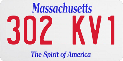 MA license plate 302KV1