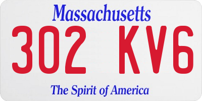 MA license plate 302KV6