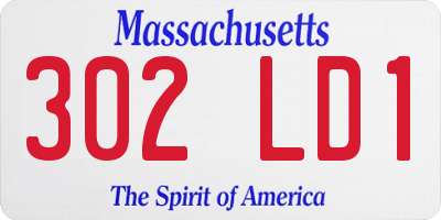MA license plate 302LD1