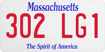 MA license plate 302LG1