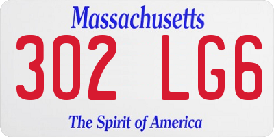 MA license plate 302LG6