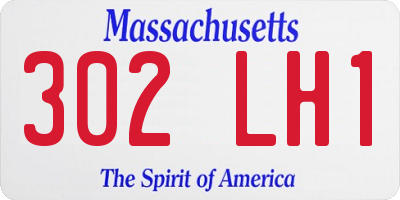 MA license plate 302LH1