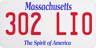 MA license plate 302LI0