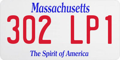 MA license plate 302LP1