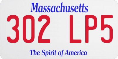 MA license plate 302LP5