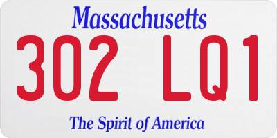 MA license plate 302LQ1