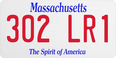 MA license plate 302LR1