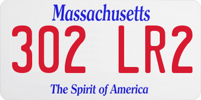 MA license plate 302LR2