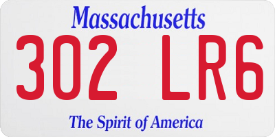 MA license plate 302LR6