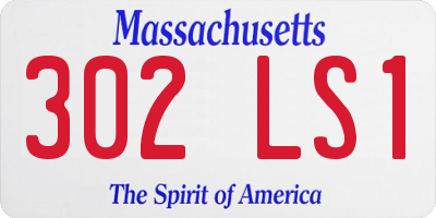 MA license plate 302LS1
