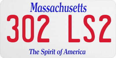 MA license plate 302LS2