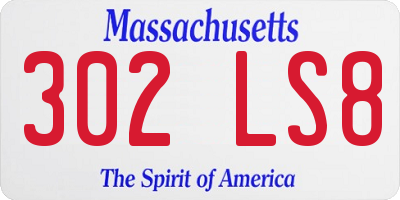 MA license plate 302LS8