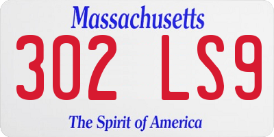 MA license plate 302LS9