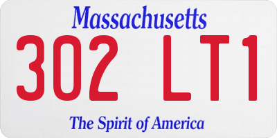 MA license plate 302LT1