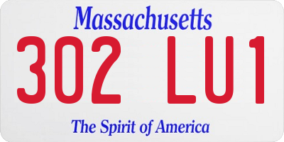 MA license plate 302LU1