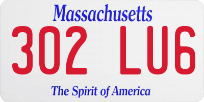 MA license plate 302LU6