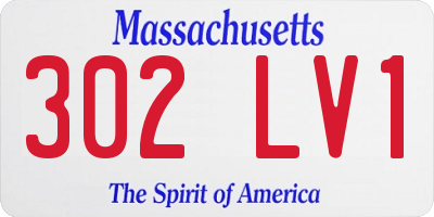 MA license plate 302LV1