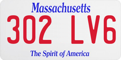 MA license plate 302LV6